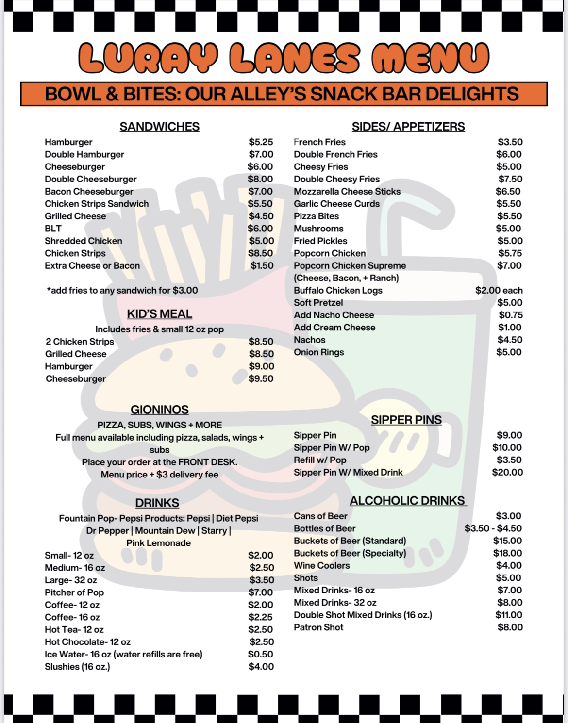 Food & Bar Menu Image Flyer